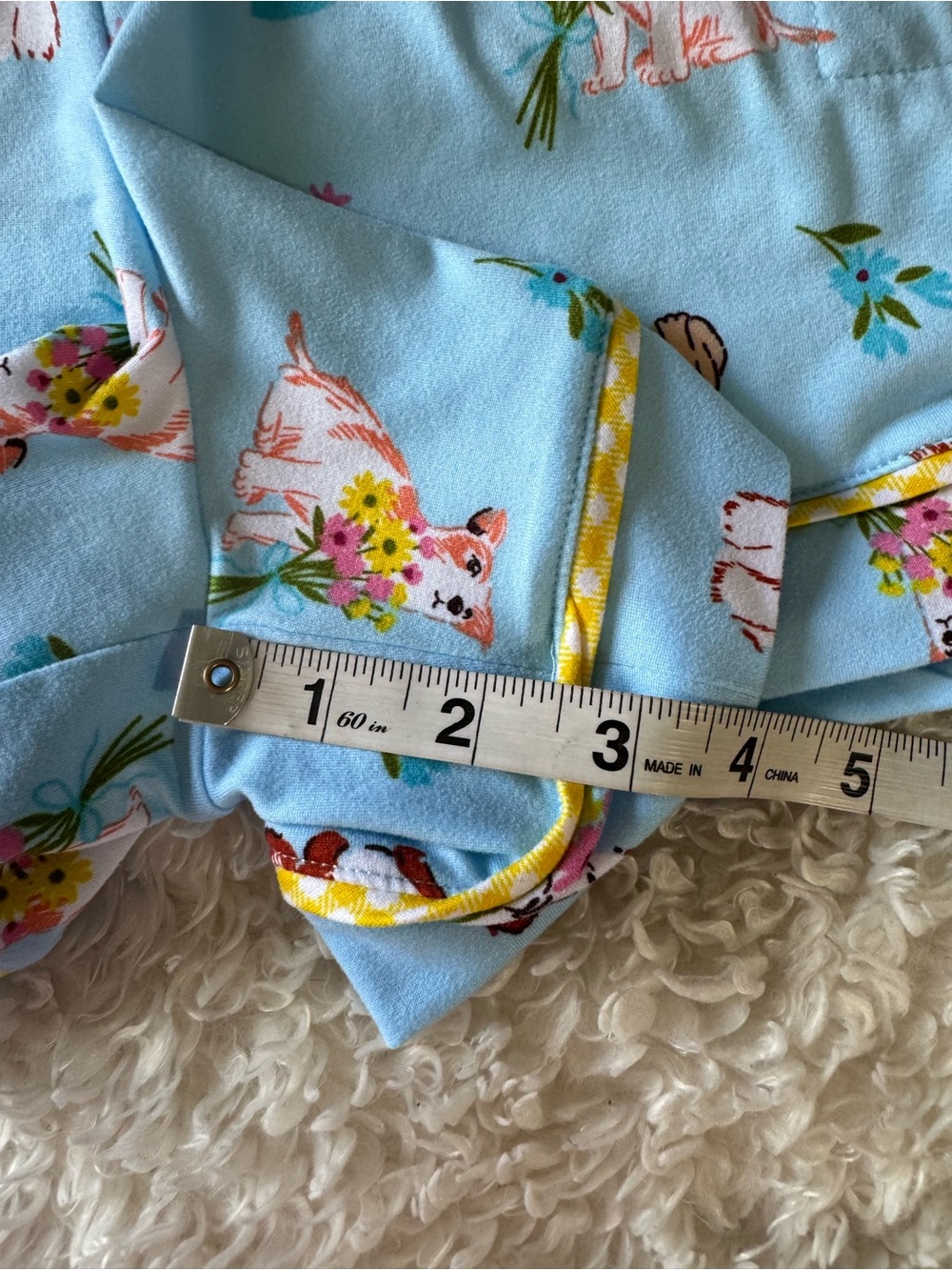 Cuddl Duds Womens Blue Dogs Short Sleeve Pajama Top and Short Set Sz Large - Picture 9 of 11